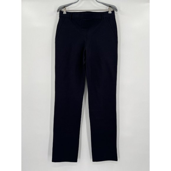 Quince Black Ultra-Stretch Ponte 4-Pocket Pant Straight Leg M Regular 30" Womens - Picture 2 of 5